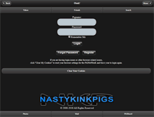 Tablet Screenshot of nastykinkpigs.com